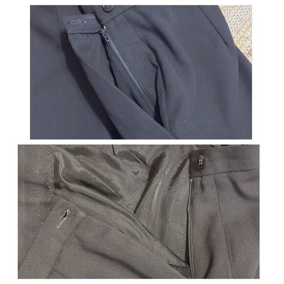 Oleg Cassini Black Blazer & Pant Suit Set Size 16 - Picture 15 of 16